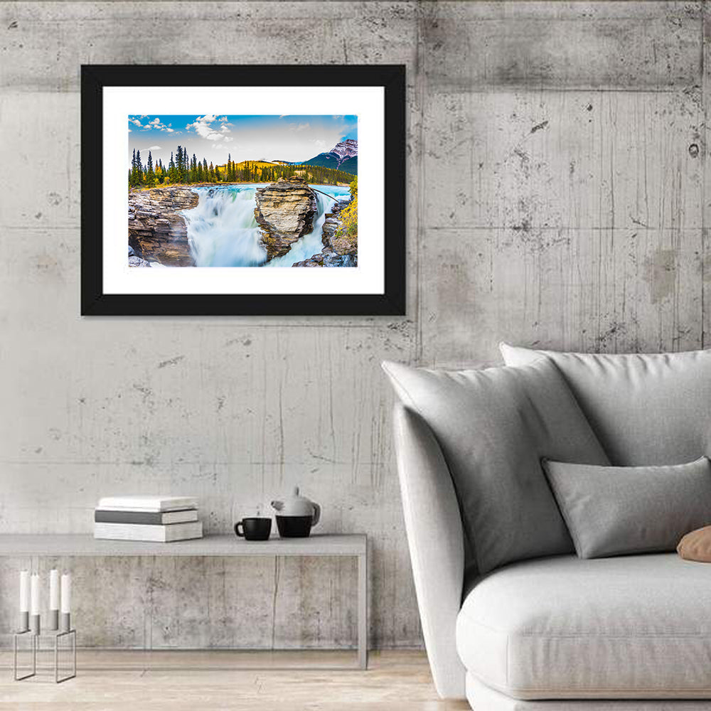 Athabasca Falls, Jasper Wall Art in a room, landscape