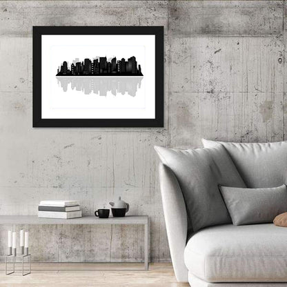 New York Skyline Silhouette Wall Art