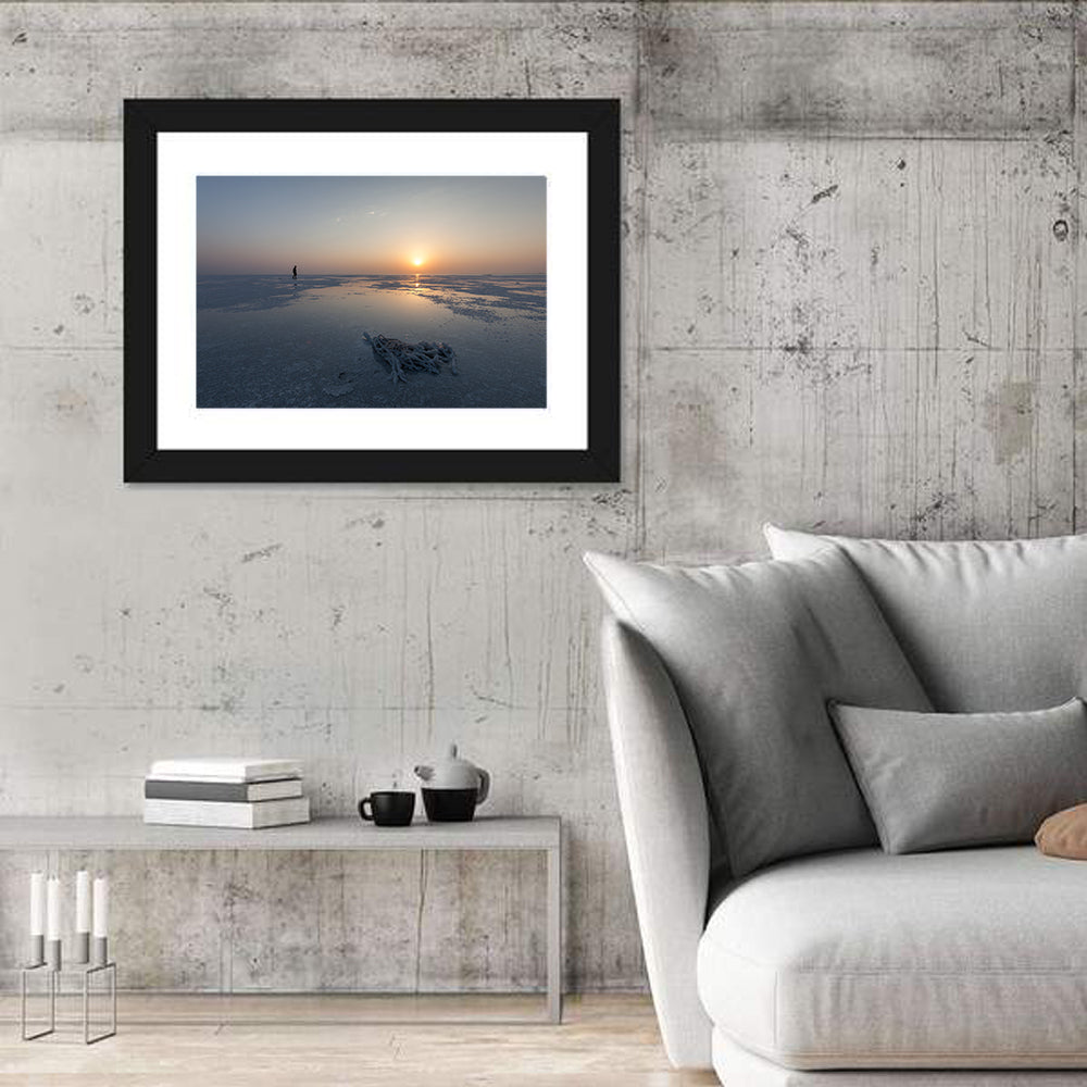 Danakil Desert Sunrise Over Lake Assal Wall Art