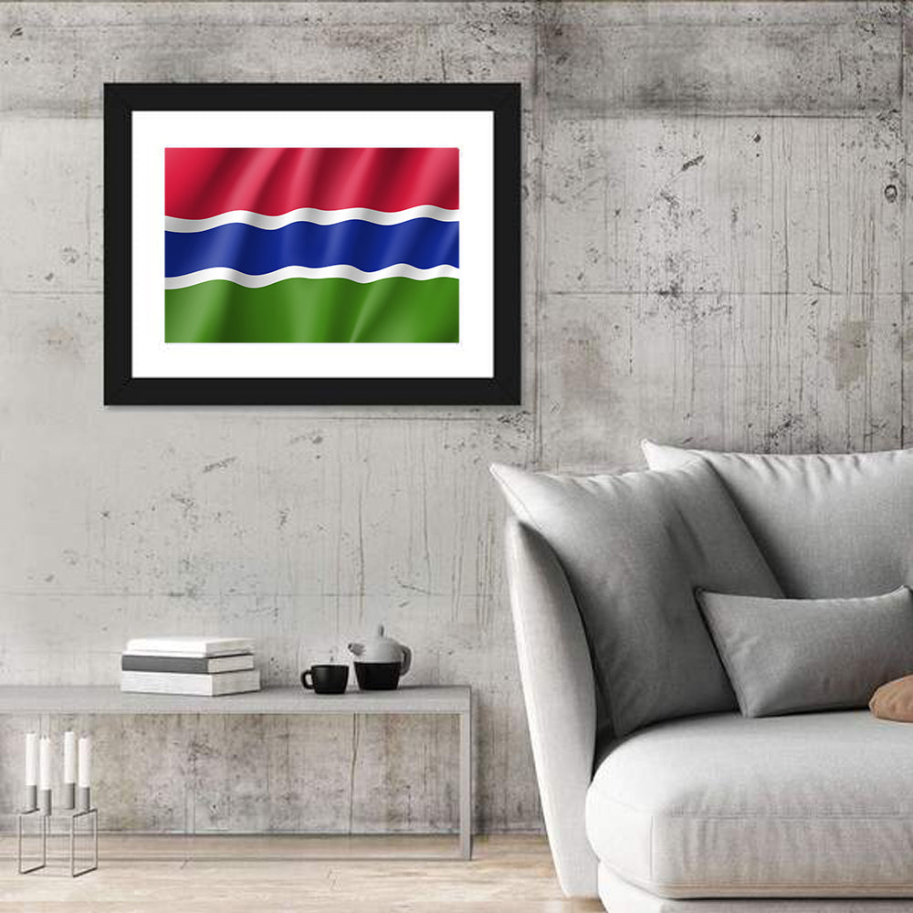 Gambia National Flag Wall Art