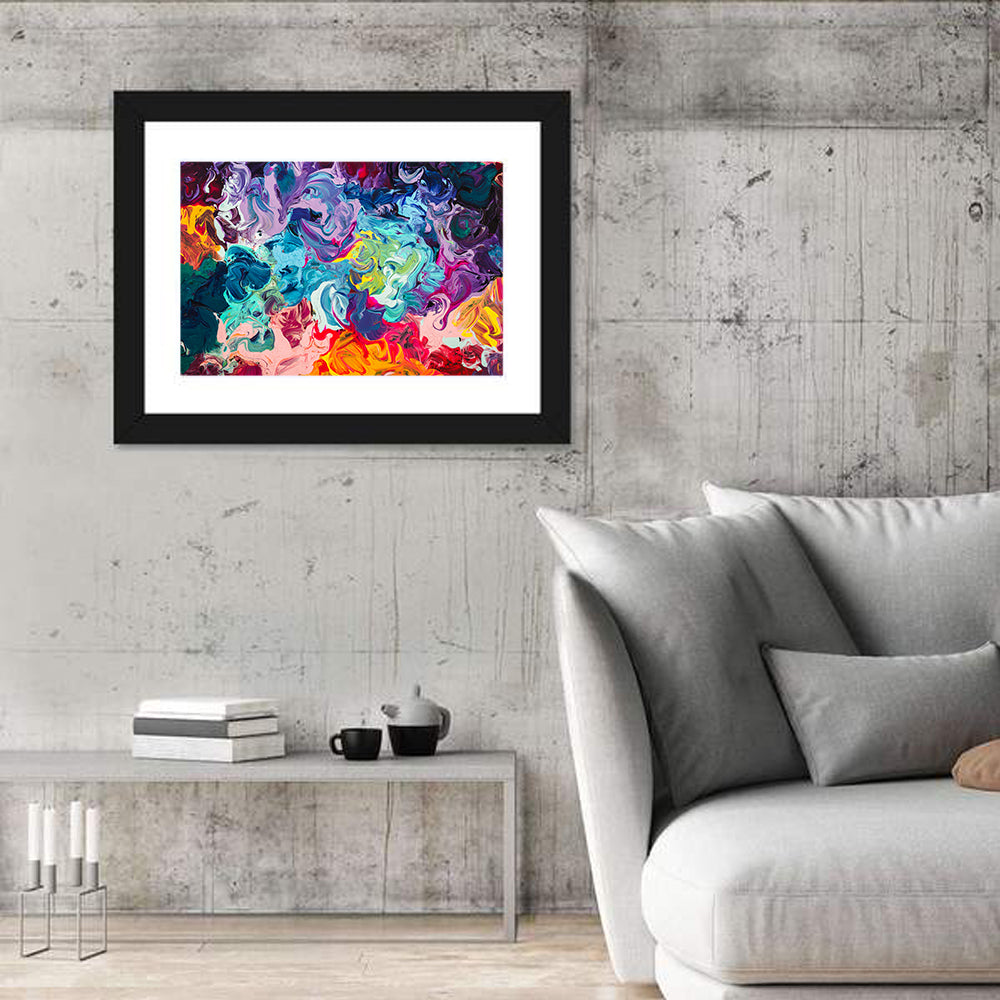 Vibrant Acrylic Swirls Wall Art