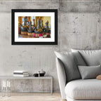 Clay Pots on African Cafe Counter Wall Art