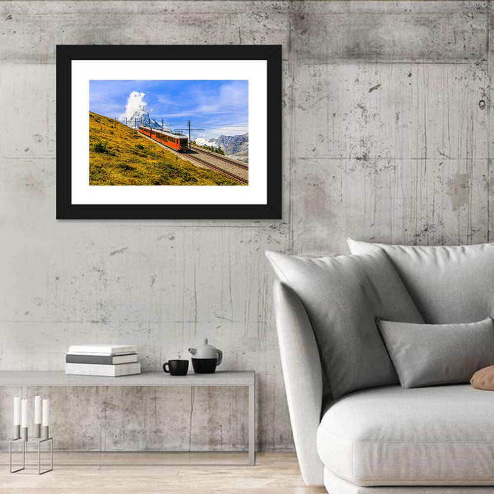 Gornergrat Railway at Zermatt Wall Art in a room, landscape