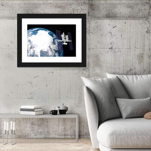 Space Station Above Antarctica Wall Art