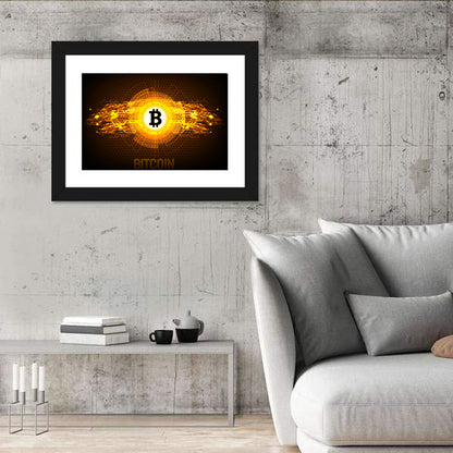 Futuristic Bitcoin Circuit Wall Art
