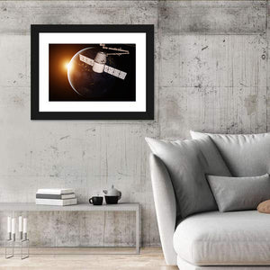 Satellite Orbiting The Planet Earth Wall Art