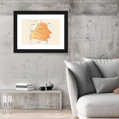Belarus Cartographic Map Wall Art