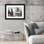 Autumn Mist Over Mountain Lake Wall Art