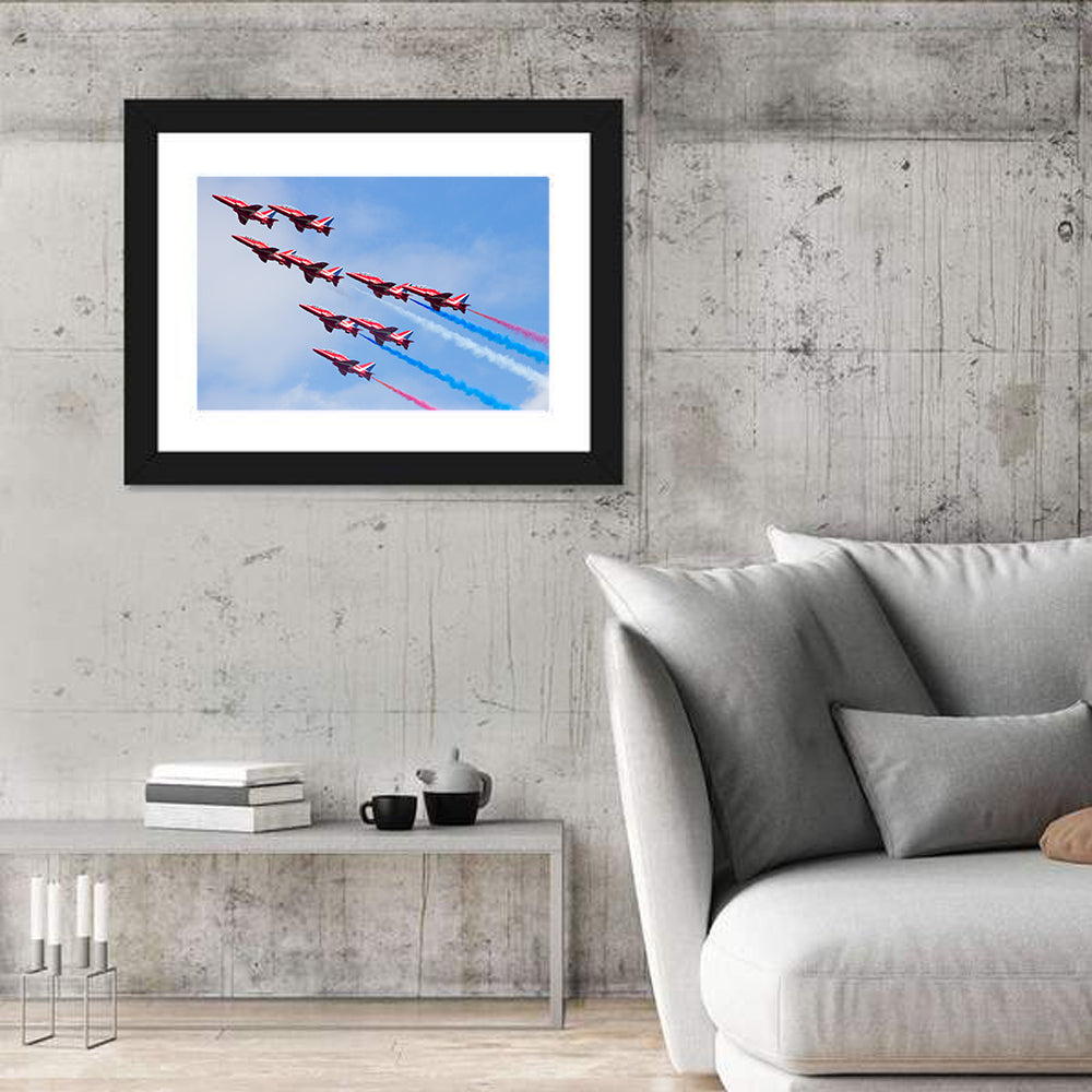 Dutch Nine-jet Formation Wall Art in a room, landscape