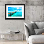 Wooden Jetty Near Cancun Wall Art