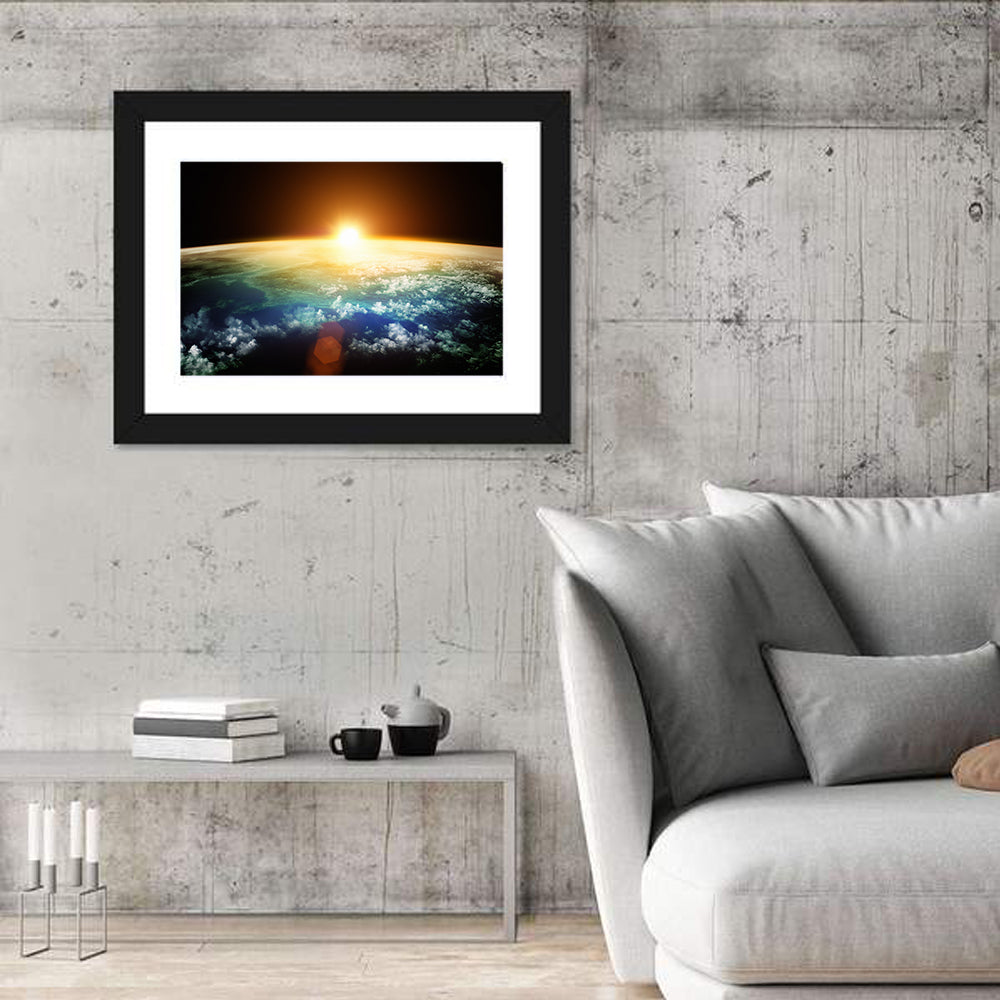 Earth at Sunrise from Orbit Wall Art