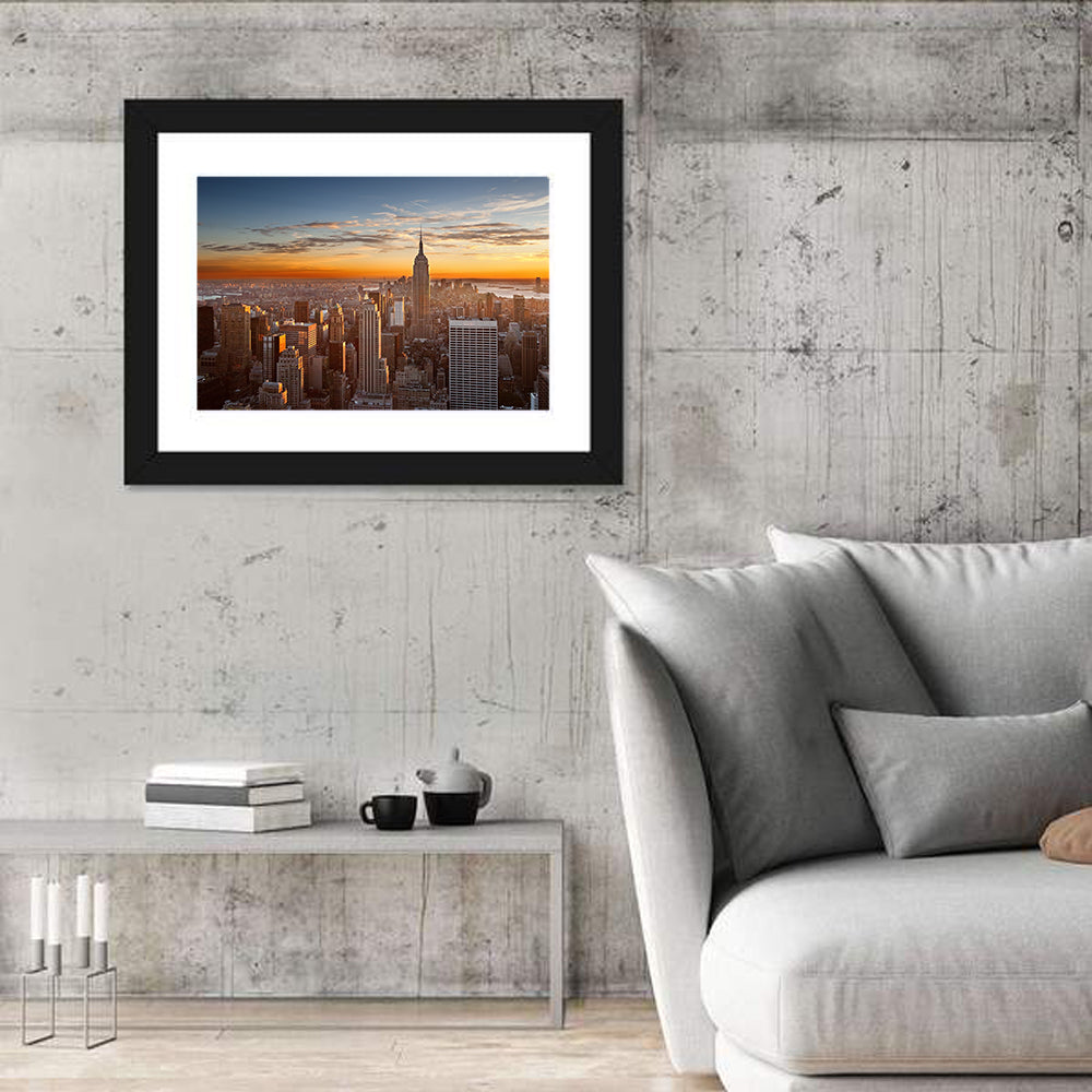Manhattan Sunset with Empire State Wall Art