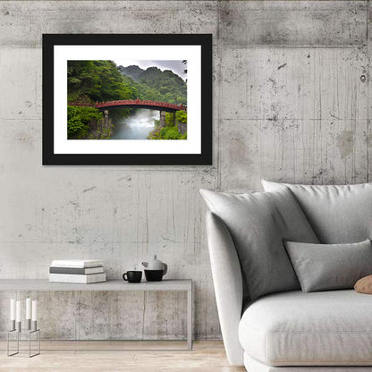 Red Sacred Bridge Shinkyo Japan Wall Art