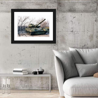 Olive Green Military Tank Wall Art