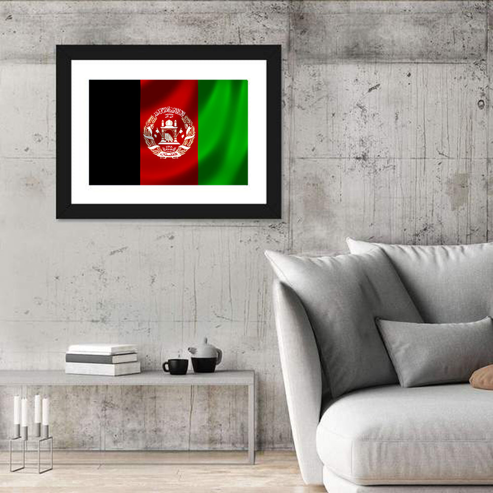 Waving Flag of Afghanistan Wall Art
