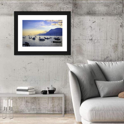 Lake Garda Harbor Sunset Wall Art