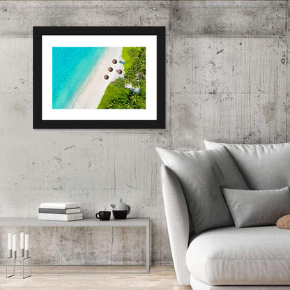 Maldives Aerial Beach View Wall Art