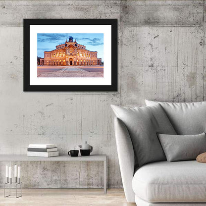 Semperoper Dresden at Twilight Wall Art