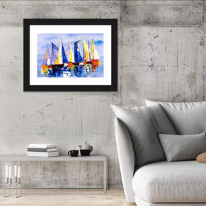 Scenic Boat In Sea Wall Art