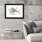 Venice Canal Map Wall Art