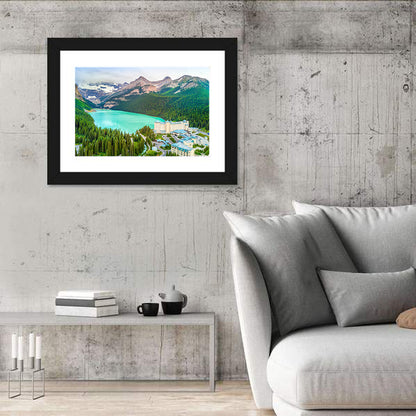 Lake Louise Aerial View Wall Art
