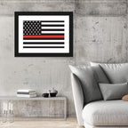 American Flag Minimalist Design Wall Art