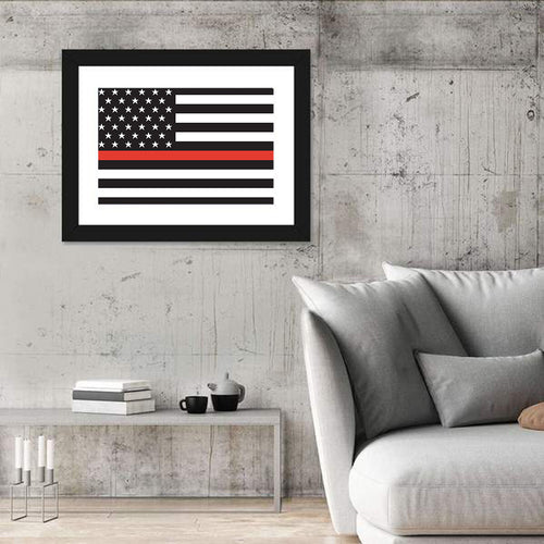 American Flag Minimalist Design Wall Art