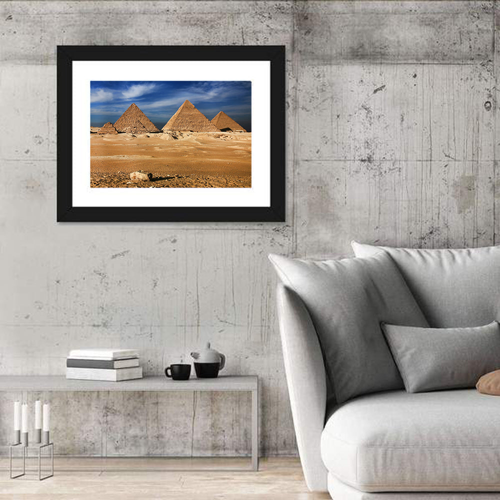 Great Pyramids of Giza Wall Art in a room, landscape