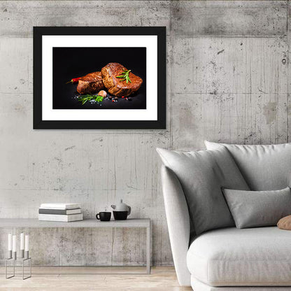 Grilled Beef Fillet Steaks with Rosemary Wall Art