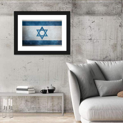 Israeli Flag with Star of David Wall Art