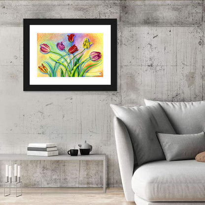 Pencils Tulips Wall Art