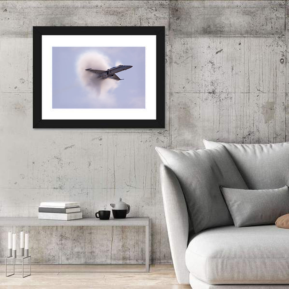 Supersonic Fighter Jet with Vapor Cone Wall Art