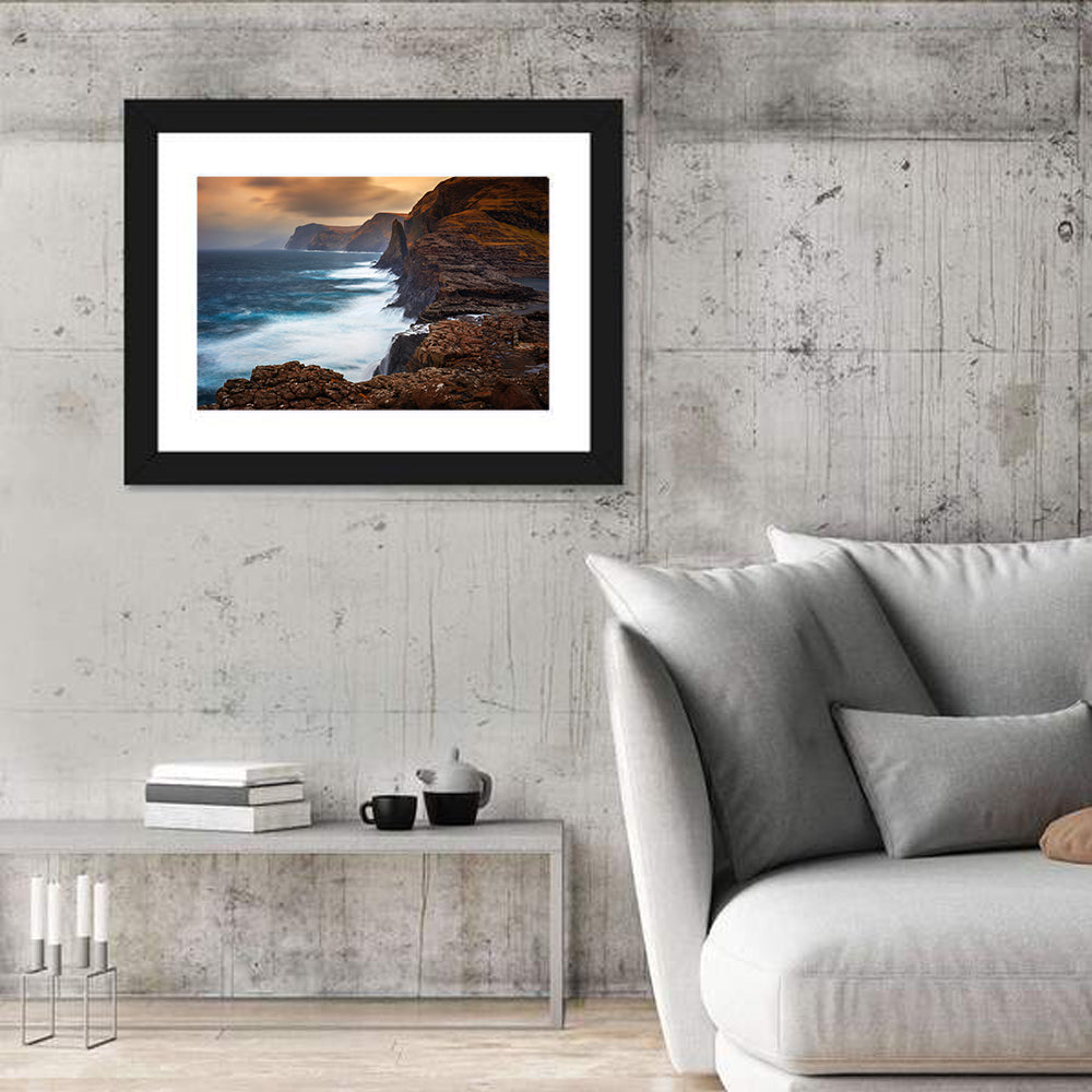 Vagar Island Coastline, Faroe Islands Wall Art