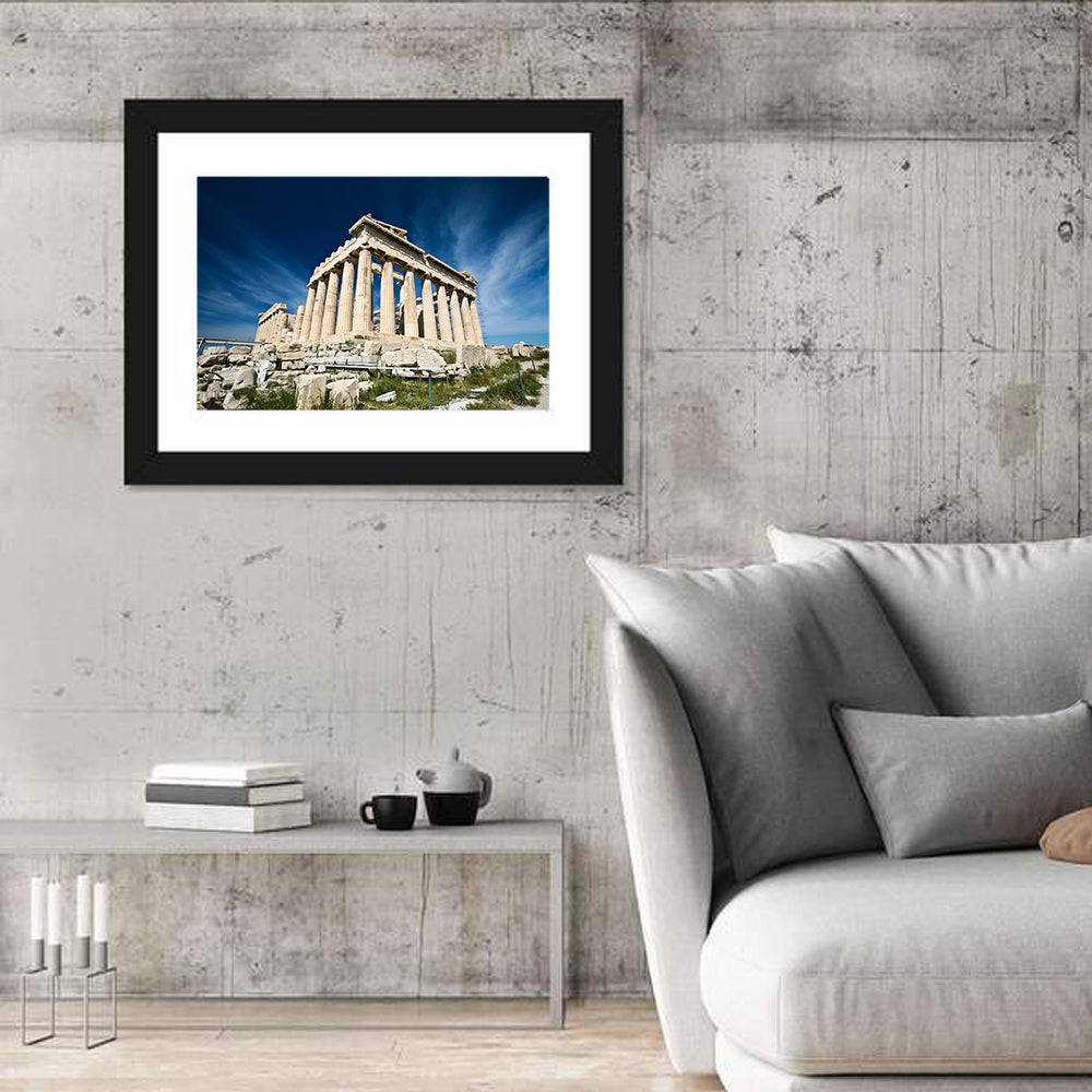 Parthenon Corner, Acropolis Athens Wall Art in a room, landscape