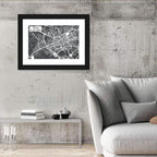 Tirana City Map Wall Art