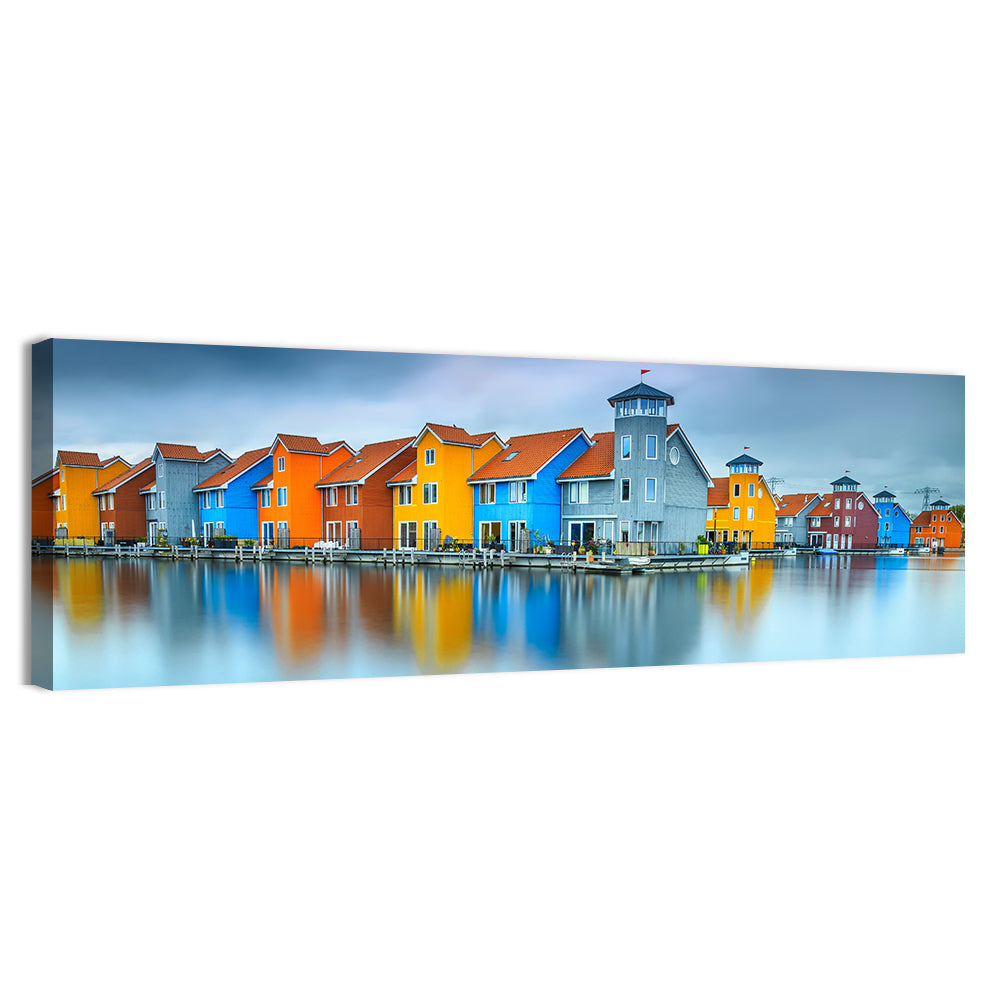 Colorful Waterfront Houses Wall Art