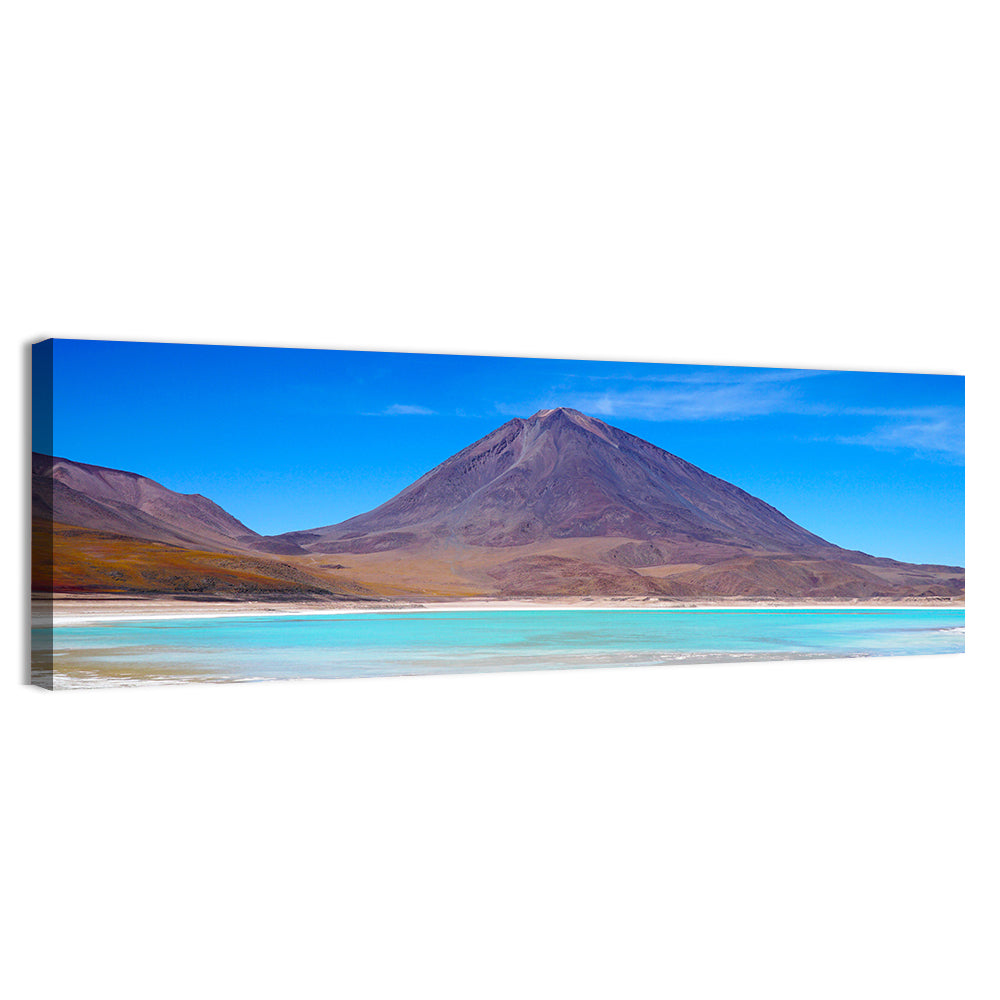 Bolivian Turquoise Lagoon Wall Art, canvas print, panoramic