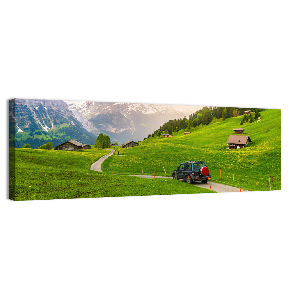 Grindelwald Alpine Village Road Wall Art