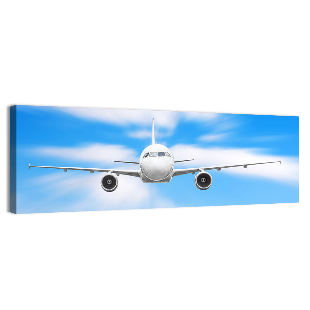 Front View Airliner with Motion Blur Wall Art