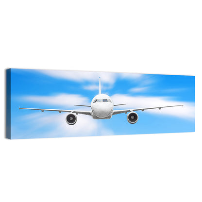 Front View Airliner with Motion Blur Wall Art