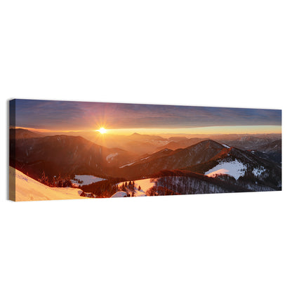 Slovakia Winter Mountain Sunset Wall Art