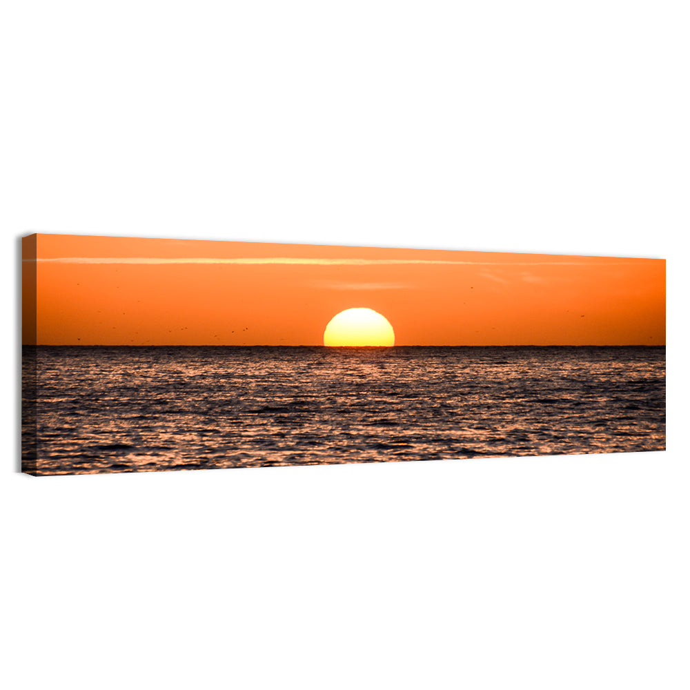 Sunset Over Open Ocean Wall Art