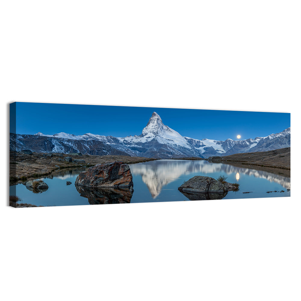Matterhorn Sunset Over Stelli Lake Wall Art