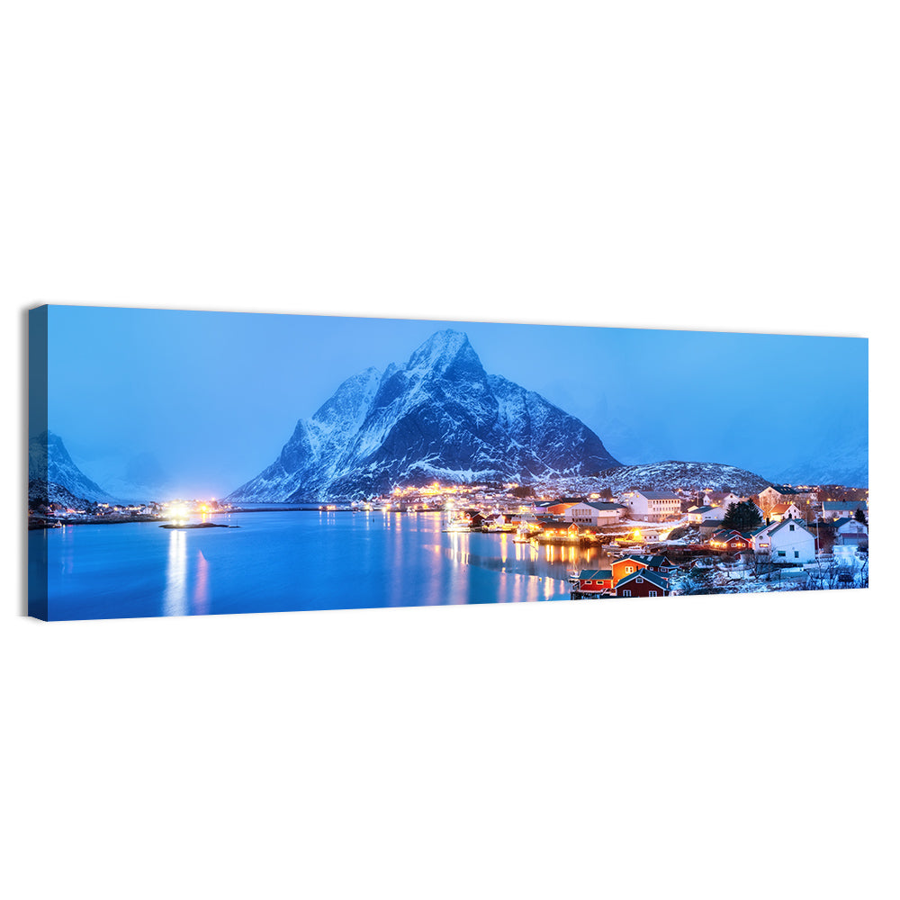 Reine Harbor at Twilight Wall Art