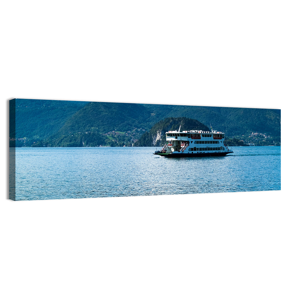 Blue Ferry on Lake Como Wall Art