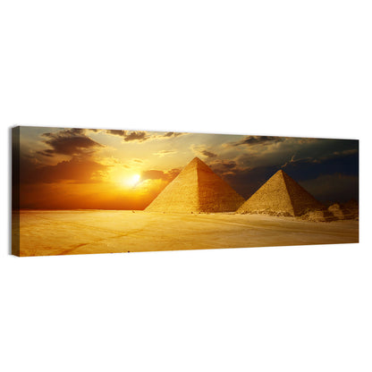 Great Pyramids of Giza at Dusk Wall Art