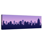 Purple American City Silhouette Wall Art