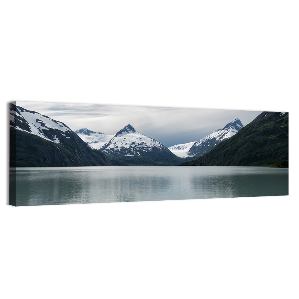 Glacial Mountain Lake Reflection Wall Art