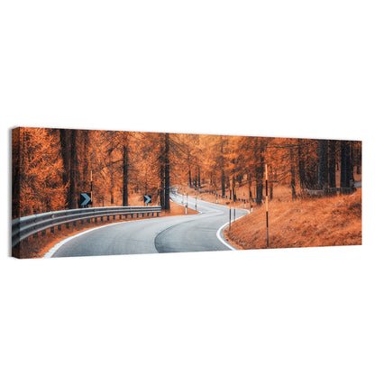Autumn Road at Sunset Wall Art