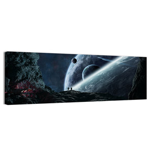 Astronauts In Cave Wall Art